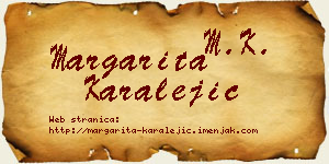 Margarita Karalejić vizit kartica